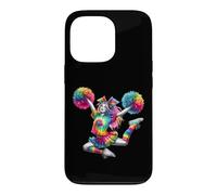 Carcasa para iPhone 13 Pro Cheerleader Pom Poms Colorful Outfit Rainbow Tie Dye