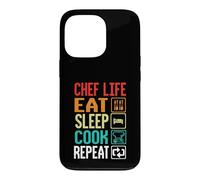Carcasa para iPhone 13 Pro Chef Life Eat Cook Repeat Funny Cooking Chefs Lover