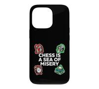 Carcasa para iPhone 13 Pro Chess Is A Sea of Misery Funny Board Gamer