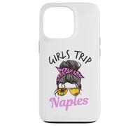 Carcasa para iPhone 13 Pro Chicas a Juego Viaje Nápoles Florida Moño de Pelo desordenado Mujeres