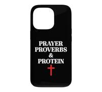 Carcasa para iPhone 13 Pro Christian Prayer Proverbs Protein Shakes Jesus Weights Faith
