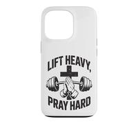 Carcasa para iPhone 13 Pro Christian Workout Lift Heavy Pray Hard Gimnasio para Hombres