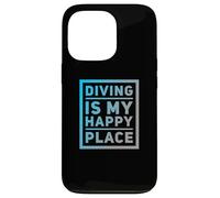 Carcasa para iPhone 13 Pro Citas de buceFunny Divers Humor El Buceo es mi Lugar Feliz