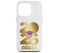 Carcasa para iPhone 13 Pro Class of 2026 Graduation Golden Numbers Cap Diploma