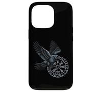 Carcasa para iPhone 13 Pro Classic Huginn Muninn Celtic Viking Brújula Vegvisir