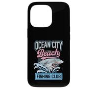 Carcasa para iPhone 13 Pro Club de Pesca Ocean City Beach Shark Maryland