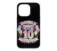 Carcasa para iPhone 13 Pro Club Ten de Dos dígitos y un Fabuloso arcoíris gráfico en Colores Pastel