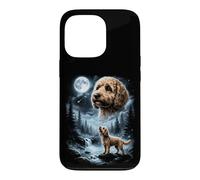 Carcasa para iPhone 13 Pro Cockapoo Howling to The Moon Retro Doodle Doodle Dog