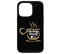 Carcasa para iPhone 13 Pro Coffee Recharge Yourself Funny Cafeine Baristas Coffee Lover