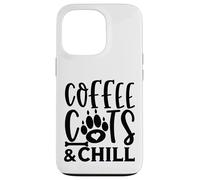 Carcasa para iPhone 13 Pro Colección de Estilo de Vida Coffee Cats & Chill Cat Lovers