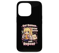 Carcasa para iPhone 13 Pro Come Ramen Dibuja Anime Y Repite | Linda Chica Manga Kawaii