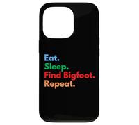 Carcasa para iPhone 13 Pro Come Sleep Encuentra Bigfoot Repeat para Cazadores y Amantes de pies Grandes
