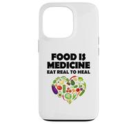 Carcasa para iPhone 13 Pro Comida Medicina Come Real para Sanar Vegano