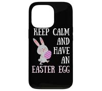 Carcasa para iPhone 13 Pro Conejito de Pascua Keep Calm and Have a Easter Egg