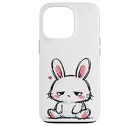 Carcasa para iPhone 13 Pro Conejito Triste, Tan Lindo gráfico de Conejo