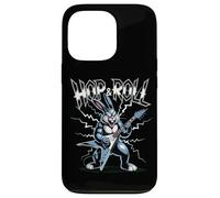 Carcasa para iPhone 13 Pro Conejo de Guitarra eléctrica Hop and Roll Heavy Metal Easter Bunny
