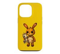 Carcasa para iPhone 13 Pro Conejo Kawaii Unicornio Espeluznante Lindo Conejo de Retazos de Halloween