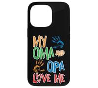 Carcasa para iPhone 13 Pro Convertirse en Abuelo y Abuela - Mis Abuelos me Quieren