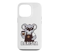Carcasa para iPhone 13 Pro Cool Koala Barista Coffee Gráfico de Carrera