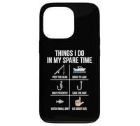 Carcasa para iPhone 13 Pro Cosas Que Hago en mi Tiempo Libre Pesca Pescador