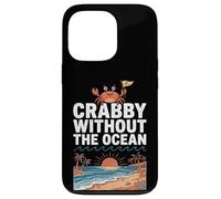 Carcasa para iPhone 13 Pro Crabby Without The Ocean Funny Beach Vacation Crab