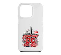 Carcasa para iPhone 13 Pro Crank That Go-Go Washington DC Music Vintage Rojo Azul