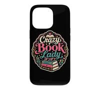 Carcasa para iPhone 13 Pro Crazy Book Lady Reader Bibliotecaria Novela Bookish Humor