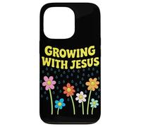 Carcasa para iPhone 13 Pro Creciendo con Jesús Cita Inspiradora Cristiana Adoración
