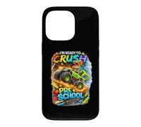 Carcasa para iPhone 13 Pro Crush Preescolar Dinosaurio Monster Truck Regreso a la Escuela Divertido