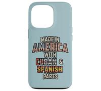 Carcasa para iPhone 13 Pro Cubano y España Made In America Mix Heritage Vintage