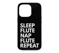 Carcasa para iPhone 13 Pro Cuidado del sueño para Flauta Repetir la Siesta Divertido músico flautista