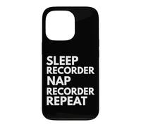 Carcasa para iPhone 13 Pro Cuidado del sueño para Grabador Repetir Siesta Divertido músico