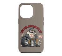 Carcasa para iPhone 13 Pro Custom Motorcycles Lowbrow Wolf Rockabilly 1950s Biker