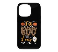 Carcasa para iPhone 13 Pro Cute Boo Ghost Halloween Fab Boo Lous Leopard Calabaza Espeluznante