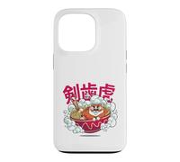 Carcasa para iPhone 13 Pro Cute Chubby Tiger Ramen Noodle Bowl Japanese Foodie Lover