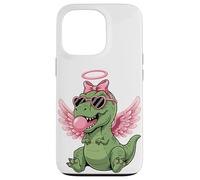Carcasa para iPhone 13 Pro Cute Dinosaur Angel Valentine's Day Gum Love