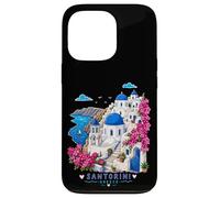 Carcasa para iPhone 13 Pro Cute Santorini Island Greek Village Grecia Viajes Vacaciones