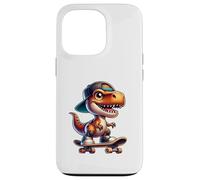 Carcasa para iPhone 13 Pro Cute T-Rex Skateboard Baby Dinosaur Cartoon for Kids