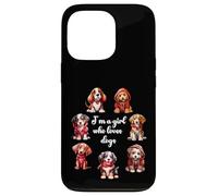 Carcasa para iPhone 13 Pro Cute Valentines Day Puppy Love - Soy una Chica Que ama a los Perros