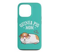 Carcasa para iPhone 13 Pro Cute Womens Girls Red Glasses Guinea Pig Mom Lover