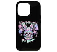 Carcasa para iPhone 13 Pro Dead Inside But Hoppy Skull Bunny Pastel Goth Easter