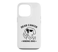 Carcasa para iPhone 13 Pro Dear Cancer Wrong Dog Funny Cancer Concientización del Cáncer Diseño de Perro
