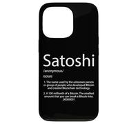 Carcasa para iPhone 13 Pro Definición de Satoshi Criptomoneda Bitcoin Satoshi Nakamoto