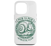 Carcasa para iPhone 13 Pro Día de San Patricio Irish Snail Pub To Pub Slow & Steady