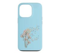 Carcasa para iPhone 13 Pro Dientes de león y Mahjong Tiles Bam Crak Dots Make A Wish Flower