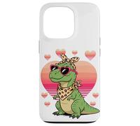 Carcasa para iPhone 13 Pro Dinosaur T-Rex Sunglasses Valentines Day