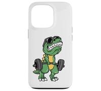 Carcasa para iPhone 13 Pro Dinosaurio T-Rex Brazos Cortos Divertido Halterofilia Dino T Rex