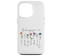 Carcasa para iPhone 13 Pro Dios Dice Que Eres único Especial Fuerte fe Cristiana