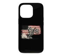 Carcasa para iPhone 13 Pro Dirt Bike American Flag Motocross Biker Vintage USA Cool