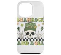 Carcasa para iPhone 13 Pro Diseño de Calavera Irlandesa de la Suerte de San Patricio de trébol y Rollo